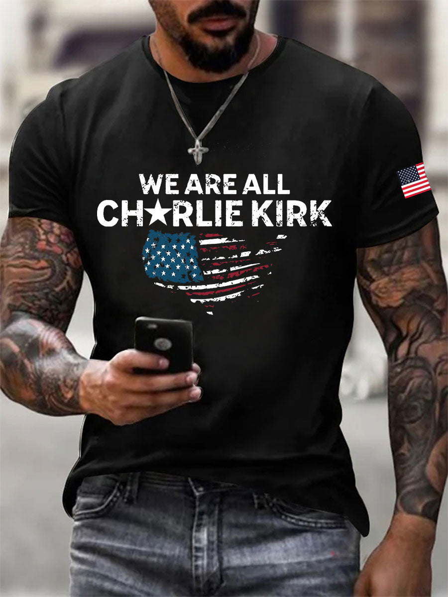 Men's Freedom Printed Casual T-shirt