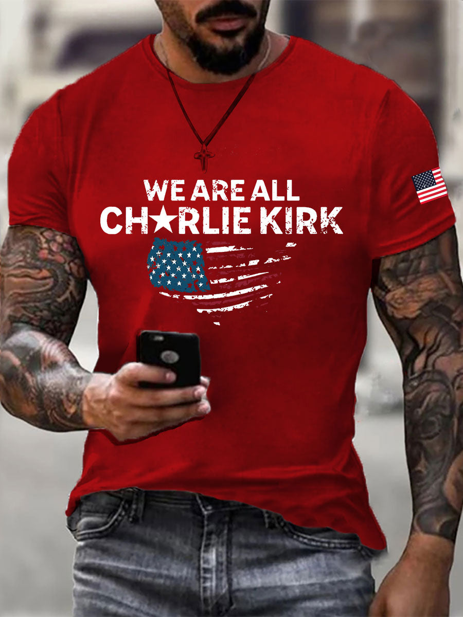Men's Freedom Printed Casual T-shirt