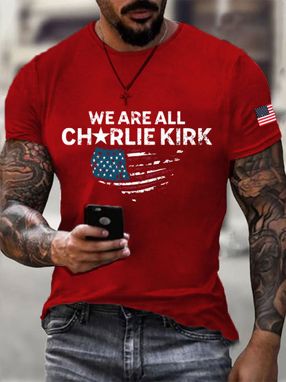 Men's Freedom Printed Casual T-shirt