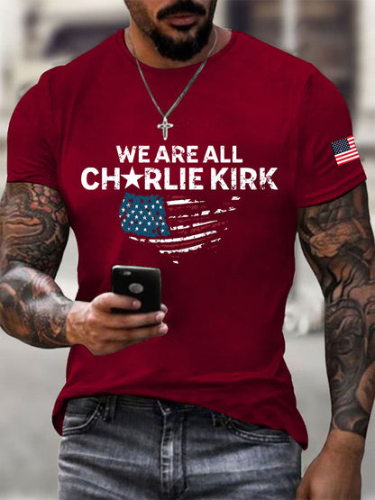 Men's Freedom Printed Casual T-shirt