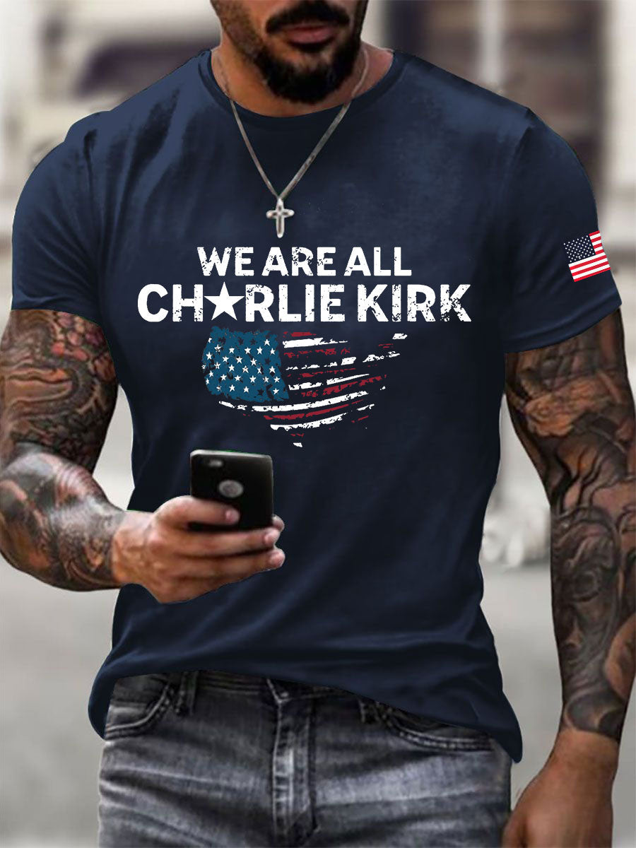 Men's Freedom Printed Casual T-shirt
