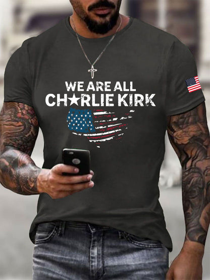 Men's Freedom Printed Casual T-shirt
