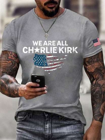 Men's Freedom Printed Casual T-shirt