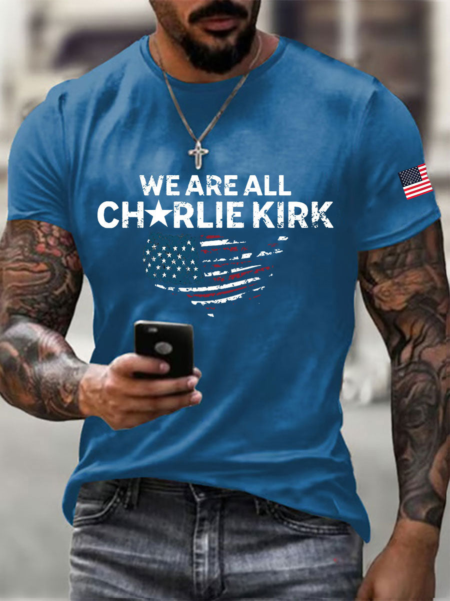 Men's Freedom Printed Casual T-shirt