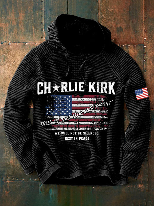 Men's This is the Turning Point Charlie Kirk Waffle Hoodie