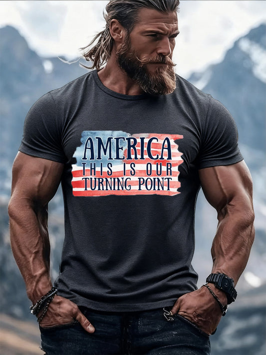 Men's Retro Turning Point Casual T-Shirt