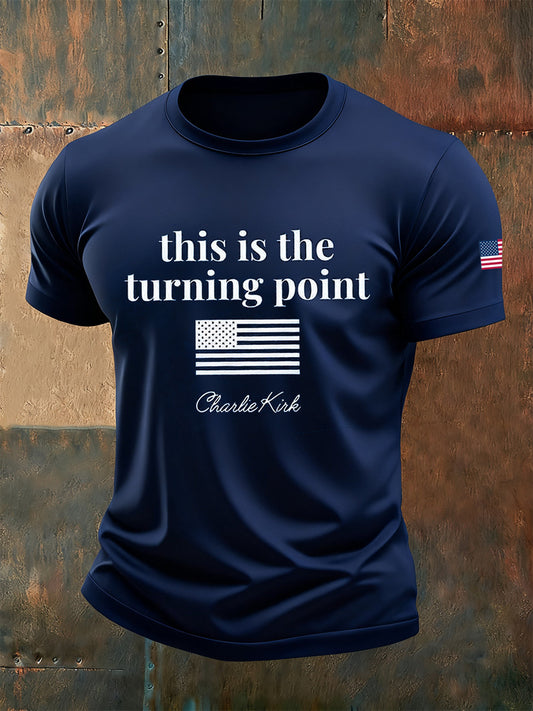 Men's Retro Turning Point Casual T-Shirt