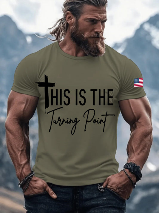 Men's Retro Turning Point Casual T-Shirt