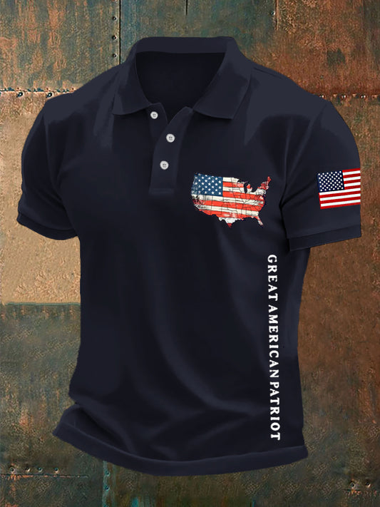 Men's Vintage Charlie Kirk American Flag Print Sweatshirt