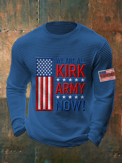 Men's We Are All Kirk Army Now! R.I.P Charlie Kirk Waffle Top