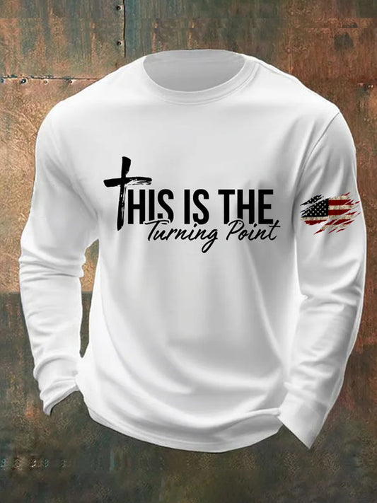 Men's Freedom Is Not Free American Flag Print Casual T-shirt