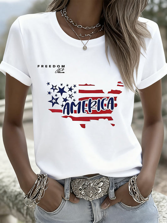 Women's Retro Turning Point Casual Commemorative T-Shirt
