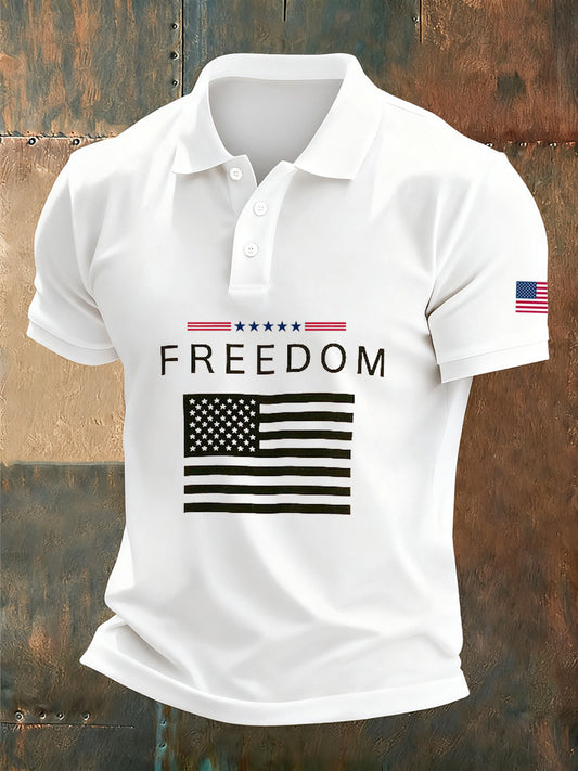 Men's Vintage Freedom Casual Polo Shirt