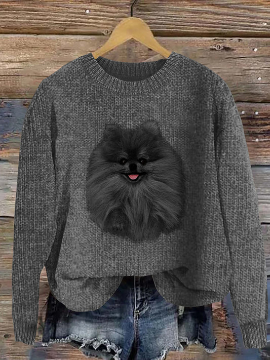 Women's Vintage Animal Print Comfort Casual Sweater