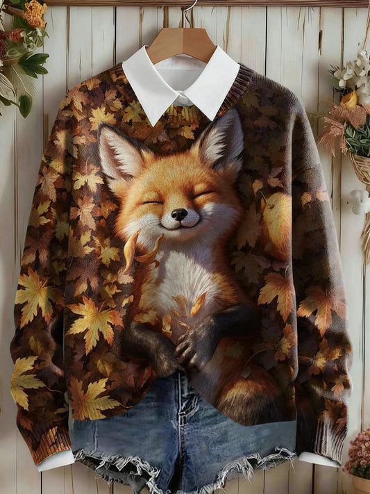 Women's Cozy Season Fox Print Sweater