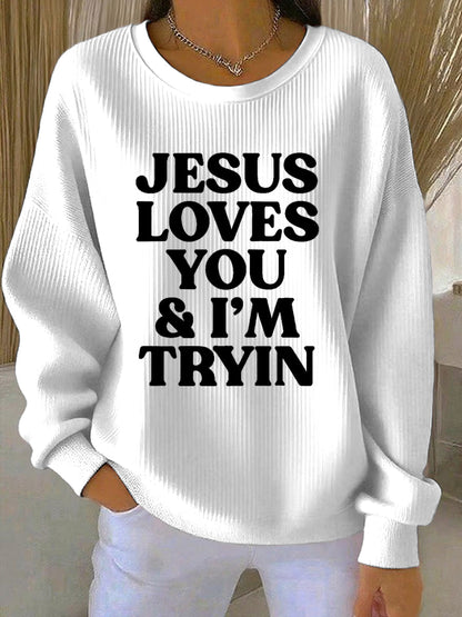 Women's Thanksgiving Print Casual Sweatshirt