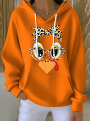 Women’s Thanks giving day turkey Printed Tops Orange / S