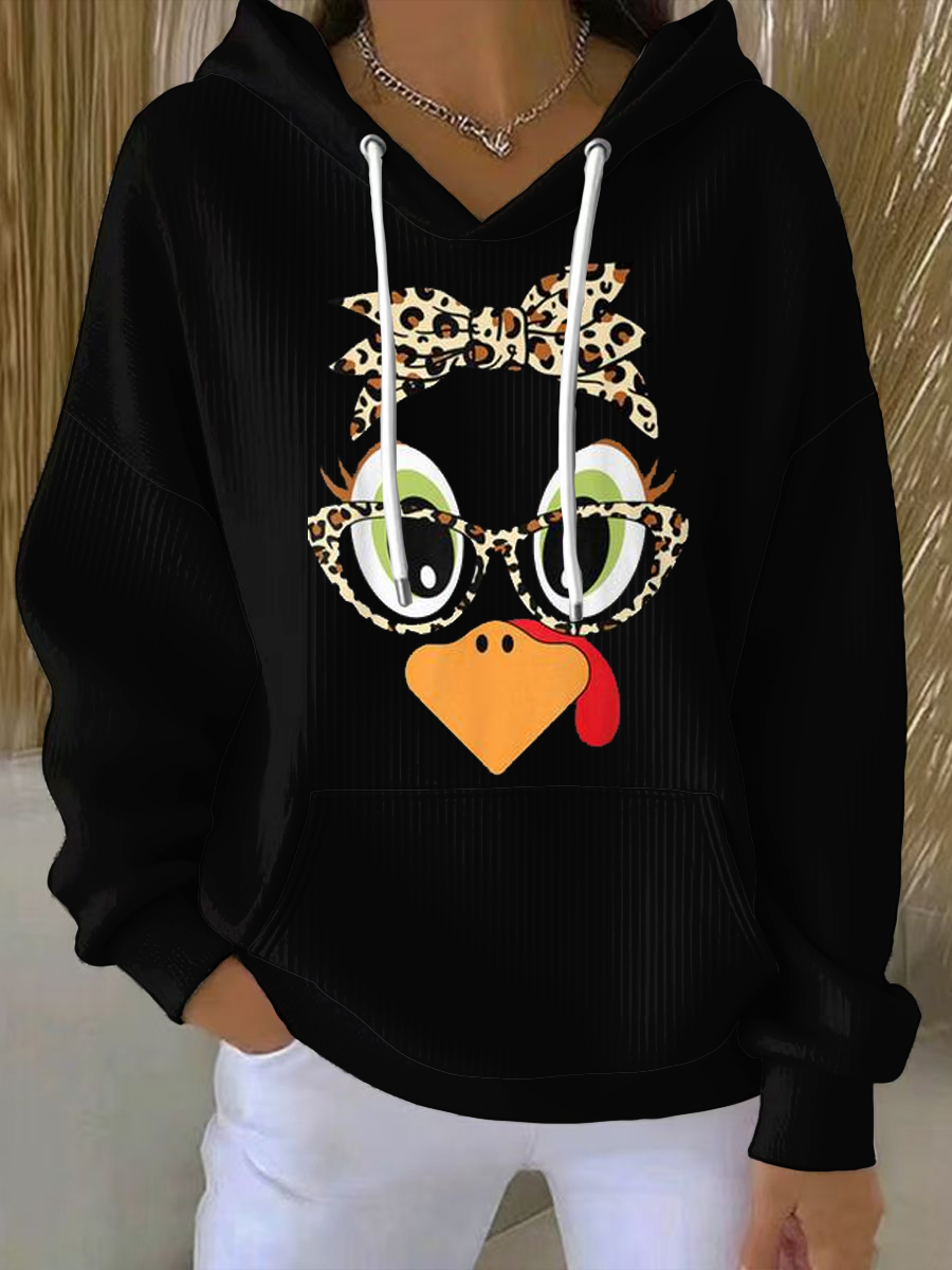 Women’s Thanks giving day turkey Printed Tops Black / S