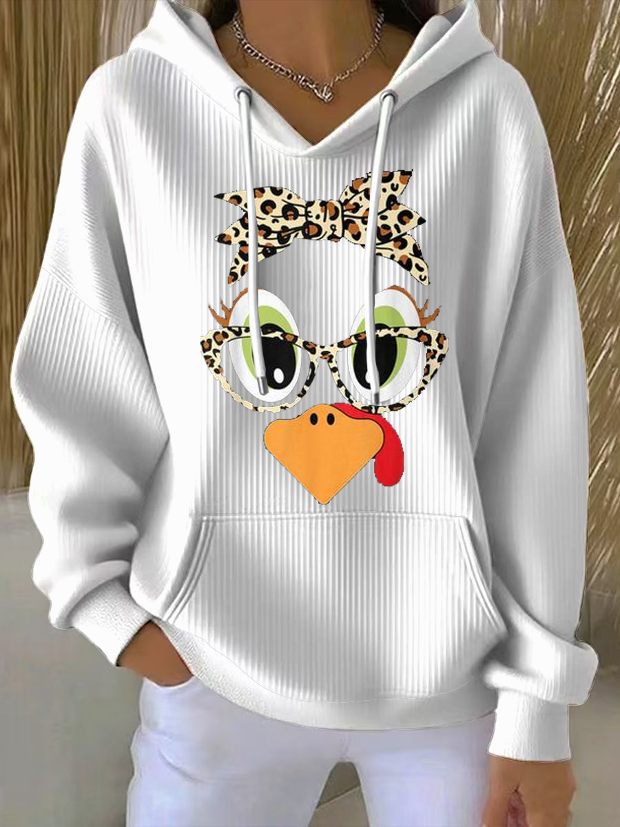 Women’s Thanks giving day turkey Printed Tops White / S