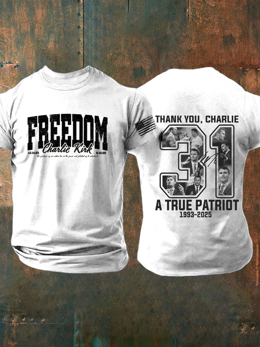 Men's Freedom Is Not Free R.I.P Charlie Kirk Short Sleeve T-shirt