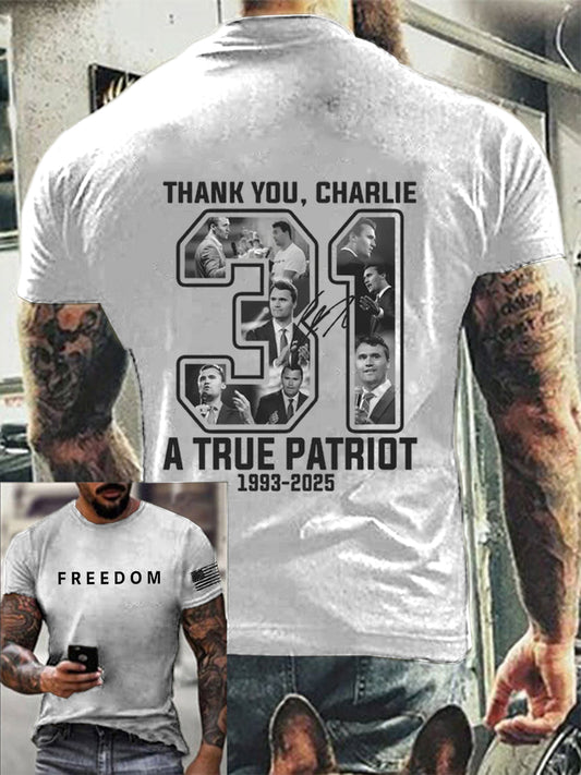 Men's Freedom Is Not Free R.I.P Charlie Kirk Short Sleeve T-shirt