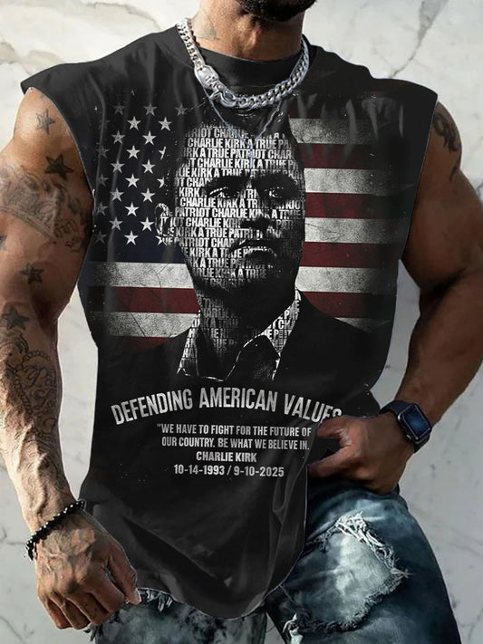 Men's Patriotic Hoodie Vest