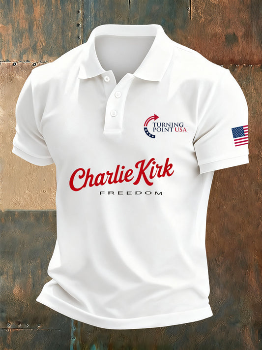 Men's Retro Turning Point Casual Commemorative Polo Shirt