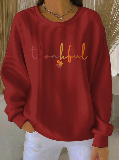 Women's Thanksgiving Print Casual Sweatshirt
