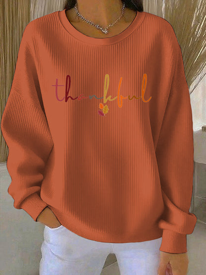 Women's Thanksgiving Print Casual Sweatshirt