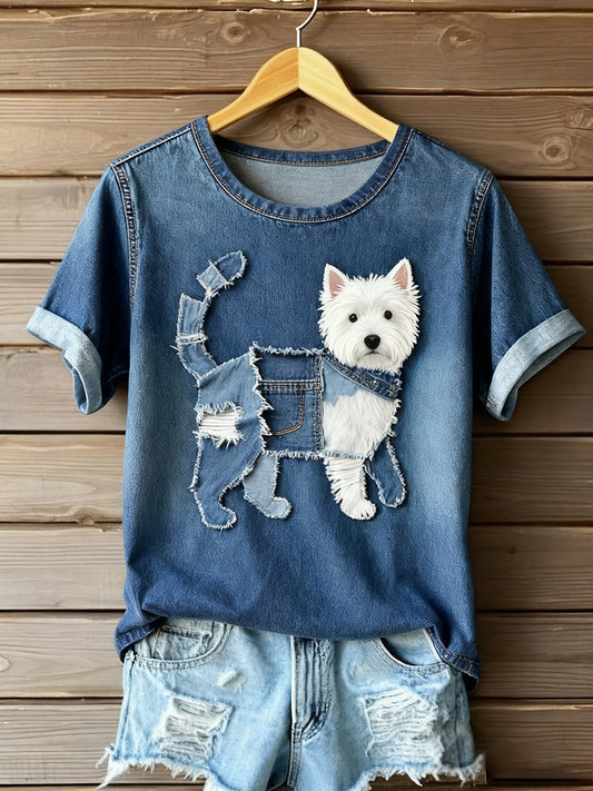Women's Art Animal Print Comfort Short Sleeve T-Shirt