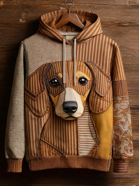 Unisex Animal Art Print Casual Vintage Hoodie