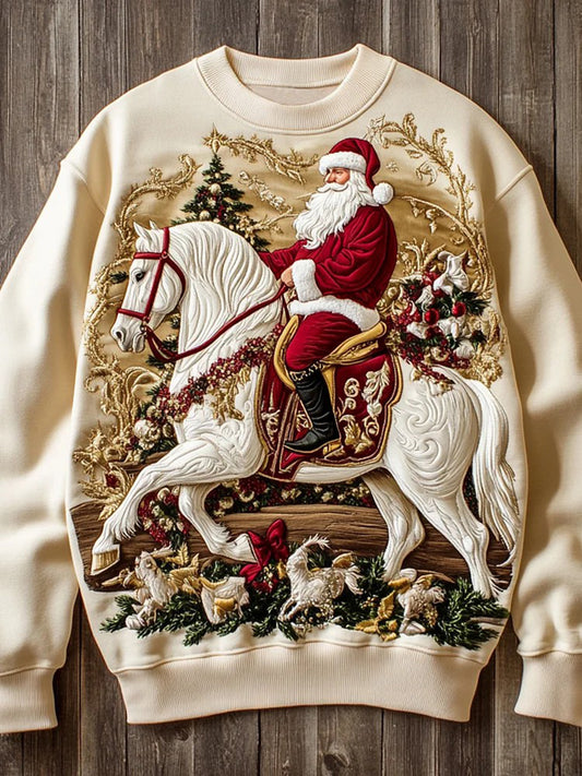 Women's Christmas Santa Claus Print Casual Sweatshirt
