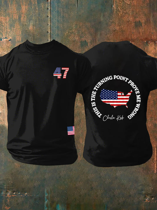 Men's Turning Point Art Print Casual Commemorative T-Shirt