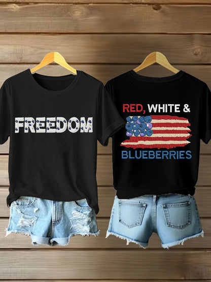 Women's 'Red White & Blueberries' T-shirt