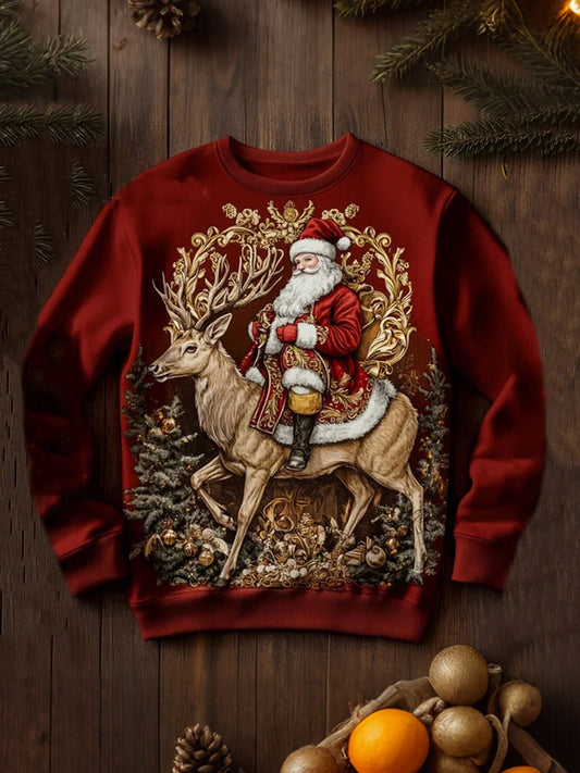 Men's Christmas Santa Claus Print Casual Sweatshirt