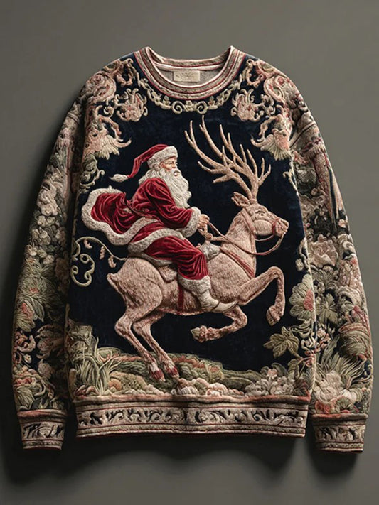 Men's Christmas Santa Claus Print Casual Sweatshirt