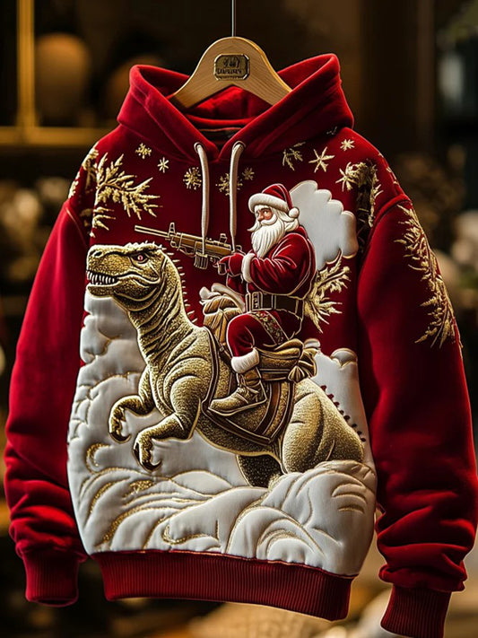 Men's Christmas Santa Claus Print Casual Hoodie