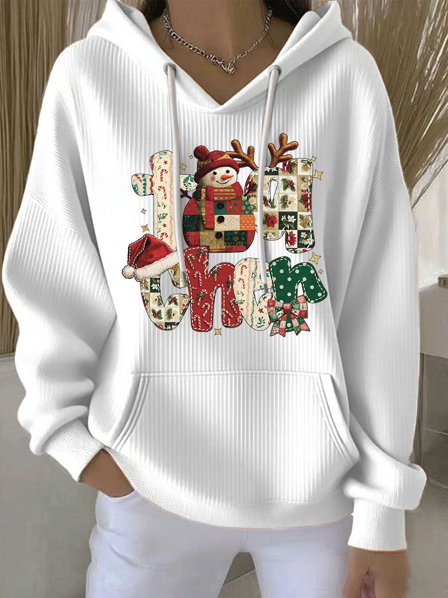 Women's Christmas Print Casual Hoodie