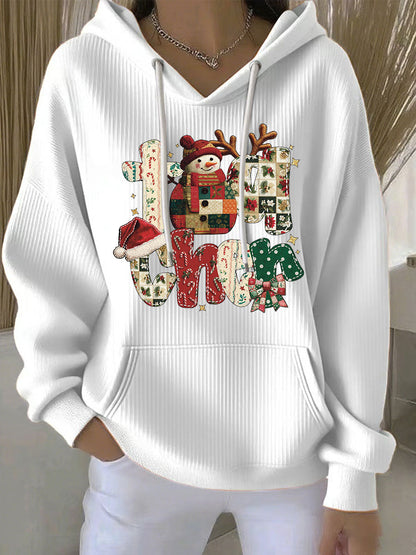 Women's Christmas Print Casual Hoodie