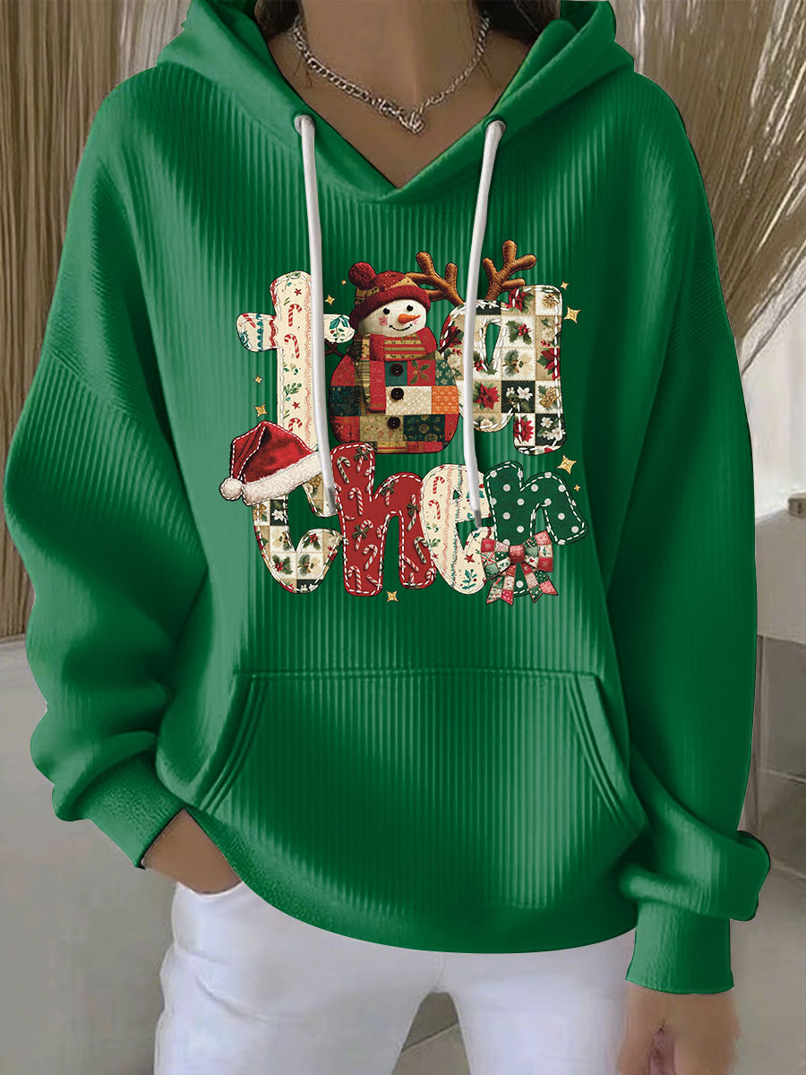 Women's Christmas Print Casual Hoodie