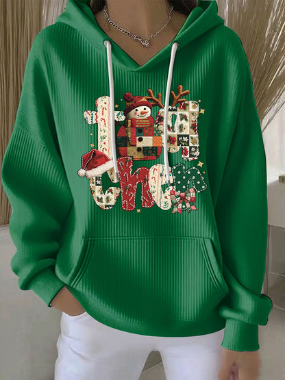 Women's Christmas Print Casual Hoodie