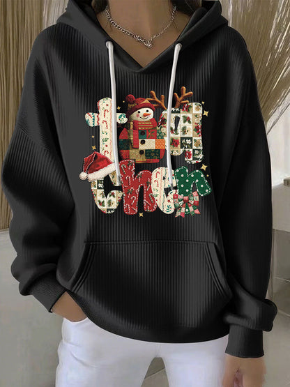 Women's Christmas Print Casual Hoodie