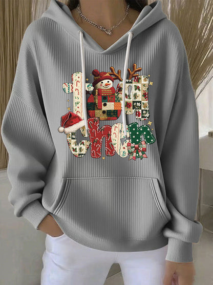Women's Christmas Print Casual Hoodie