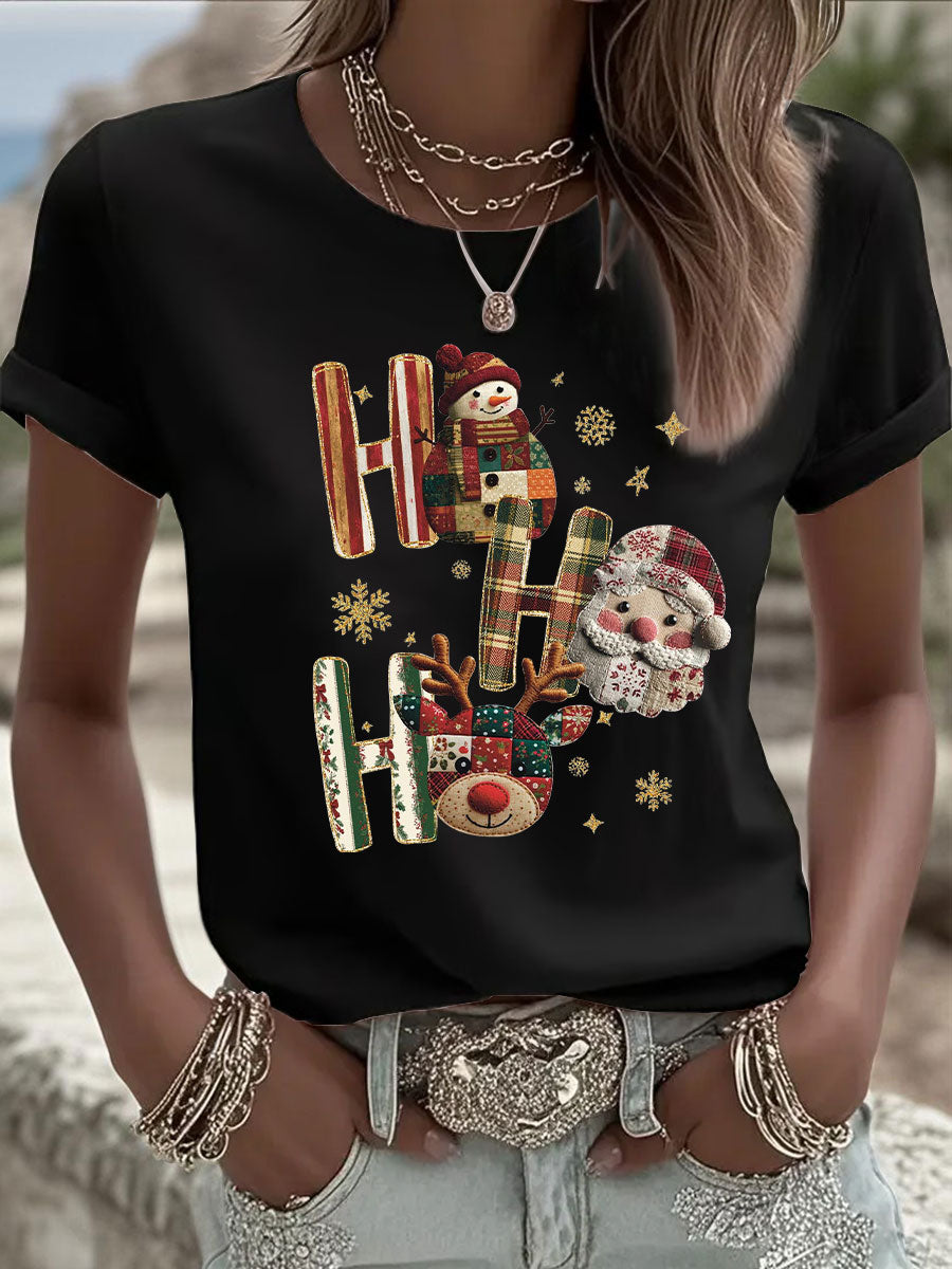 Women's Christmas Print Casual T-shirt