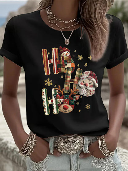 Women's Christmas Print Casual T-shirt