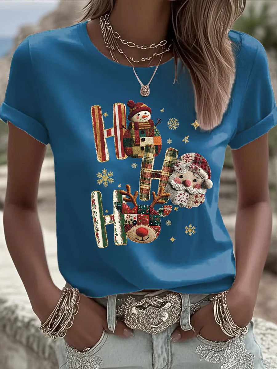 Women's Christmas Print Casual T-shirt
