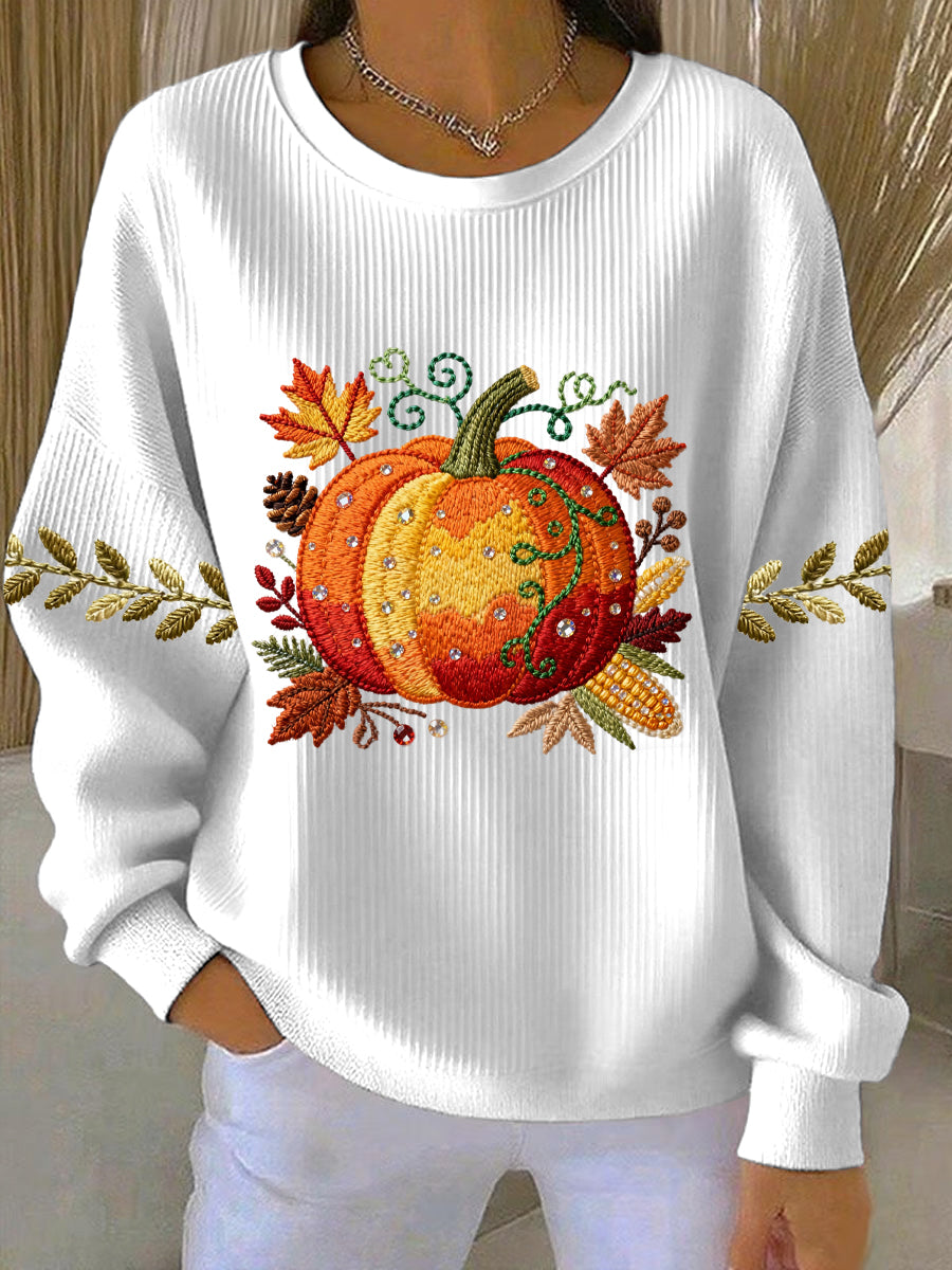 Women's Thanksgiving Print Casual Sweatshirt