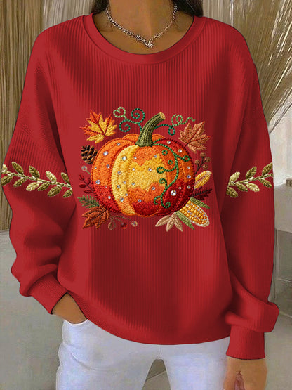Women's Thanksgiving Print Casual Sweatshirt
