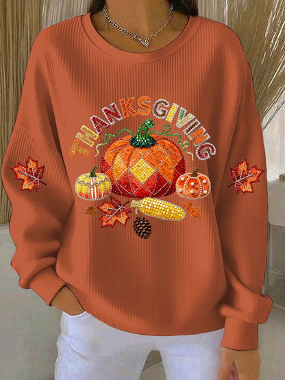 Women's Thanksgiving Print Casual Sweatshirt