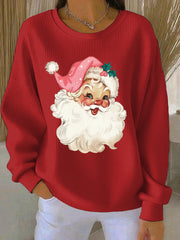 Women’s Christmas Print Casual Sweatshirt Red / S